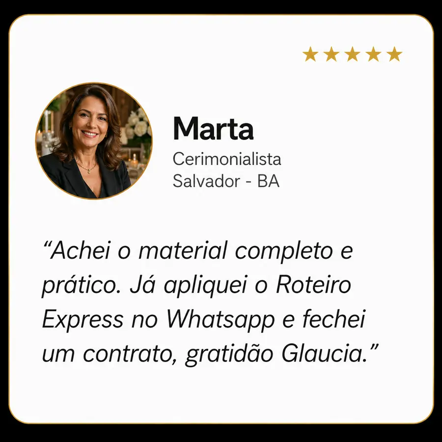 Marta — Cerimonialista, Salvador